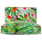 vidaXL Ensemble de coussins de palette 2 pièces Multicolore en tissu Oxford