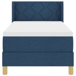 Lit à ressorts vidaXL avec matelas bleu 80x200 cm en tissu