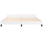 vidaXL Cadre de lit avec tête de lit sans matelas blanc 200x200 cm