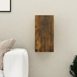 vidaXL Meuble TV Chêne fumé 30 5x30x60 cm Bois d'ingénierie