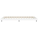 vidaXL Cadre de lit blanc brillant 100x200 cm bois d'ingénierie