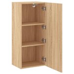 vidaXL Meuble TV mural chêne sonoma 40 5x30x90 cm bois d'ingénierie