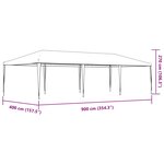 vidaXL Tente de réception professionnelle 4x9 m Anthracite 90 g/m²