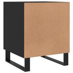 vidaXL Tables de chevet 2 Pièces noir 40x40x50 cm bois d’ingénierie