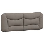 vidaXL Lit avec matelas taupe 140x200 cm tissu