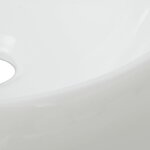 vidaXL Lavabo de salle de bain avec mitigeur Céramique Rond Blanc