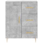 vidaXL Buffet haut Gris béton 69 5x34x180 cm Bois d'ingénierie