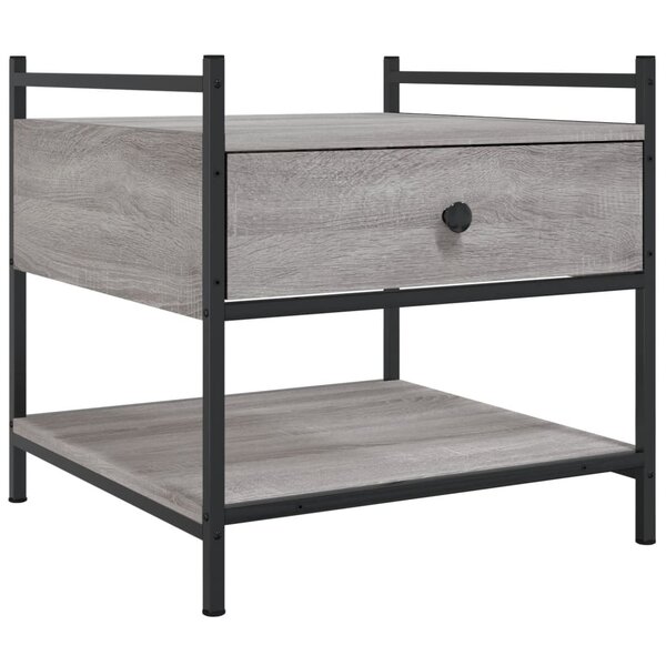 vidaXL Table basse sonoma gris 50x50x50 cm bois d'ingénierie