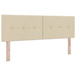 Cabeça de lit LED vidaXL capitonnée crème 72 cm en tissu