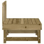 vidaXL Canapé central de jardin bois de pin imprégné