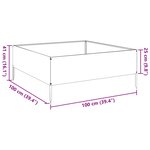 vidaXL Lit surélevé de jardin 100x100x25 cm acier inoxydable