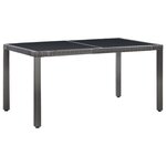 vidaXL Ensemble à manger d'extérieur 7 Pièces Résine tressée Gris