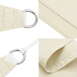 vidaXL Voile de parasol tissu oxford carré 5x5 m crème