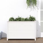 vidaXL Lit surélevé de jardin blanc 119 5x40x78 cm bois de pin massif