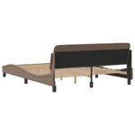 vidaXL Cadre de lit sans matelas cappuccino 160x200 cm similicuir