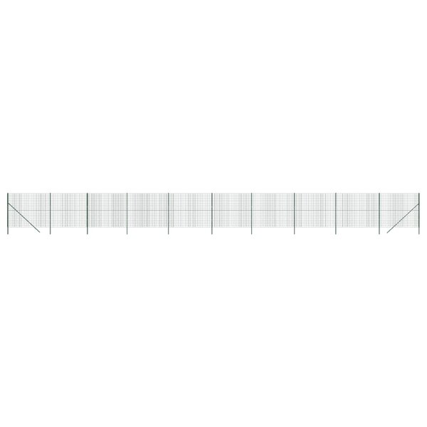vidaXL Clôture en treillis métallique vert 1 8x25 m acier galvanisé