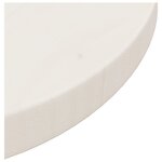 vidaXL Dessus de table Blanc Ø30x2 5 cm Bois de pin massif