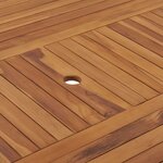 vidaXL Table de jardin 150x150x75 cm Bois de teck solide