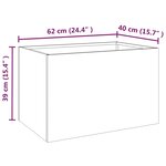 vidaXL Jardinière 62x40x39 cm acier corten