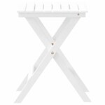 vidaXL Table d’appoint pliable blanc bois de peuplier massif