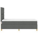 vidaXL Lit ressort gris foncé avec matelas 90x200 cm en tissu