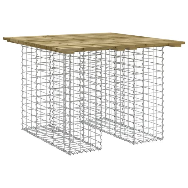vidaXL Banc de jardin design gabion 100x102x72 cm bois de pin imprégné