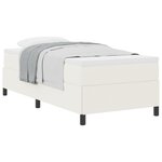 vidaXL Cadre de Lit Crème 90x190 cm en Tissu Côtelé