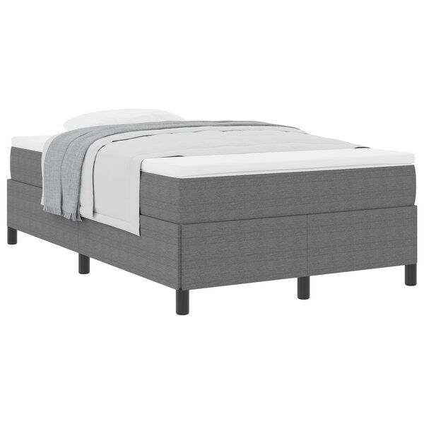 vidaXL Cadre de lit Gris clair 120x190 cm en Tissu Côtelé