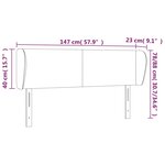 vidaXL Tête de lit avec oreilles Gris clair 147x23x78/88 cm Tissu