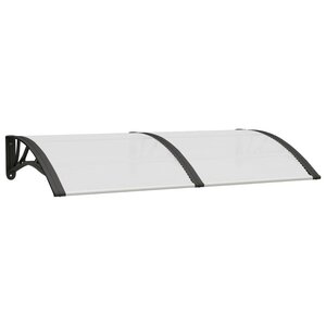 vidaXL Auvent de porte Noir et transparent 150x80 cm Polycarbonate