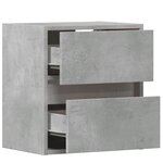 vidaXL Meuble TV mural avec lumières LED gris béton 41x31x45 cm
