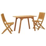 vidaXL Ensemble à manger de jardin 3 Pièces Bois d'acacia solide