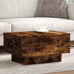 vidaXL Table basse chêne fumé 60x45x31 cm bois d'ingénierie