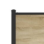 vidaXL Cadre de lit en métal sans matelas chêne sonoma 200x200 cm