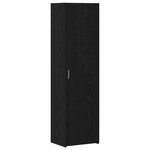 vidaXL Buffet en chêne noir 50x42.5x185 cm en bois reconstitué