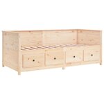 vidaXL Lit de jour sans matelas 75x190 cm bois de pin massif