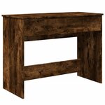 vidaXL Coiffeuse avec miroir chêne fumé 100x45x76 cm