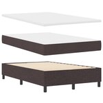 vidaXL Lit à ressort avec matelas et LED marron foncé 120x200 cm tissu