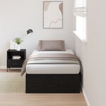 Cadre de lit de rangement vidaXL Chêne noir 100x200 cm