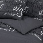 vidaXL Ensemble de housse de couette Noir 260x220 cm Coton