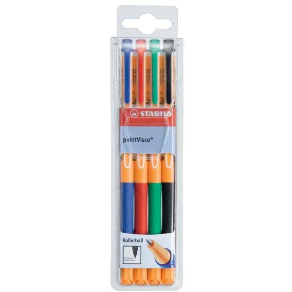 Pochette de 4 Stylos roller encre Ggel x 10 STABILO
