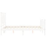 vidaXL Cadre de lit avec tête de lit blanc 140x200 cm bois massif