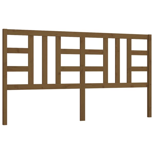 vidaXL Tête de lit Marron miel 206x4x100 cm Bois massif de pin