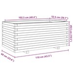 vidaXL Jardinière blanc 110x60x49 5 cm bois de pin massif