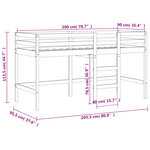 vidaXL Lit mezzanine d'enfants sans matelas avec échelle 90x200 cm