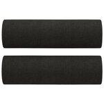 vidaXL Ensemble de canapés 2 Pièces avec coussins noir tissu
