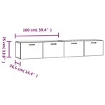 vidaXL Armoires murales 2 Pièces Blanc 100x36 5x35 cm Bois d'ingénierie