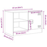 vidaXL Meubles TV 2 Pièces anthracite 67x39x44 cm acier