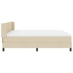 Lit box spring vidaXL avec matelas crème 180x200 cm tissu