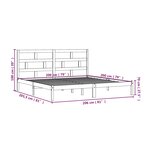 vidaXL Cadre de lit sans matelas Noir Bois de pin massif 200x200 cm